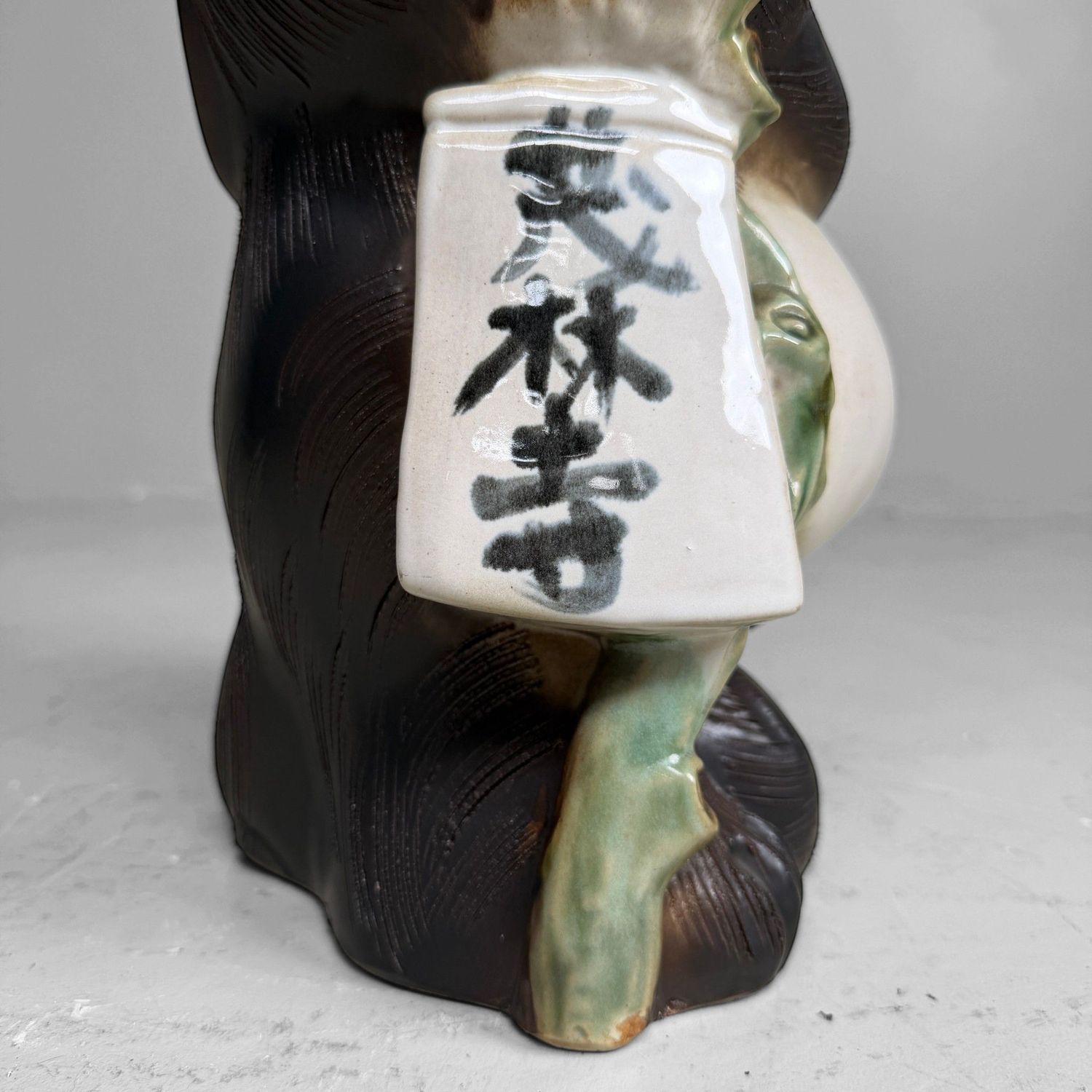 Vintage Japanese Ceramic Tanuki with Money Tablet, 1960s–1970s