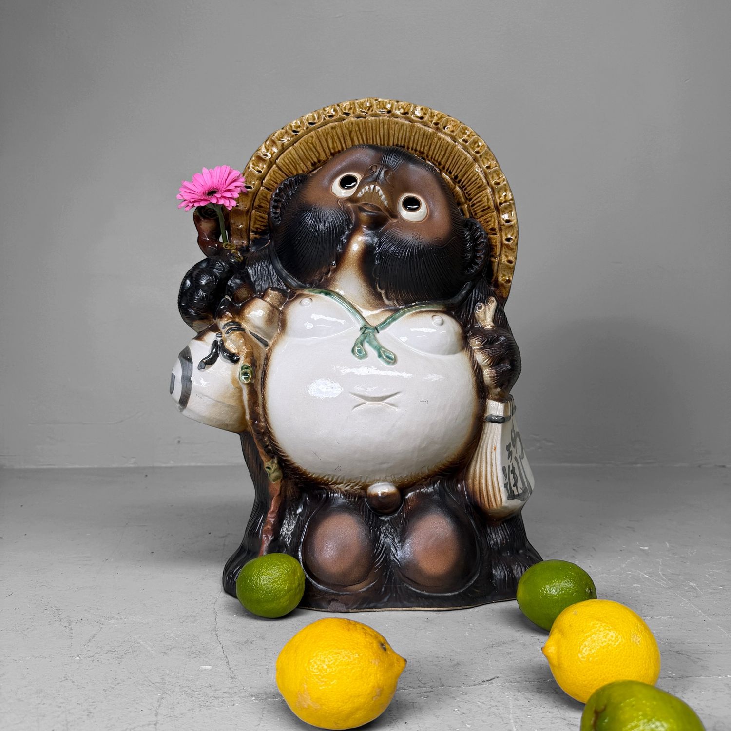 Large Japanese Ceramic Tanuki, 1960s–1970s