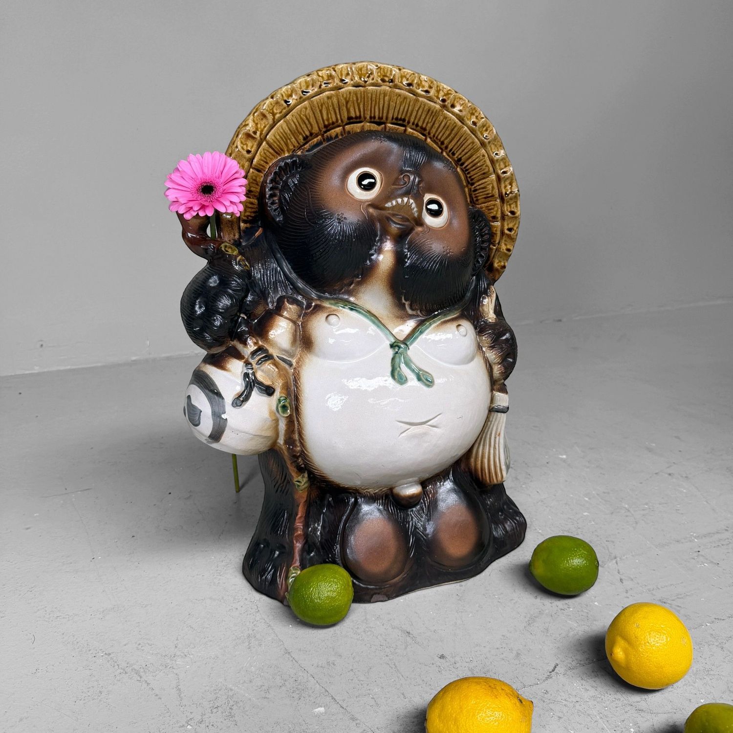 Large Japanese Ceramic Tanuki, 1960s–1970s