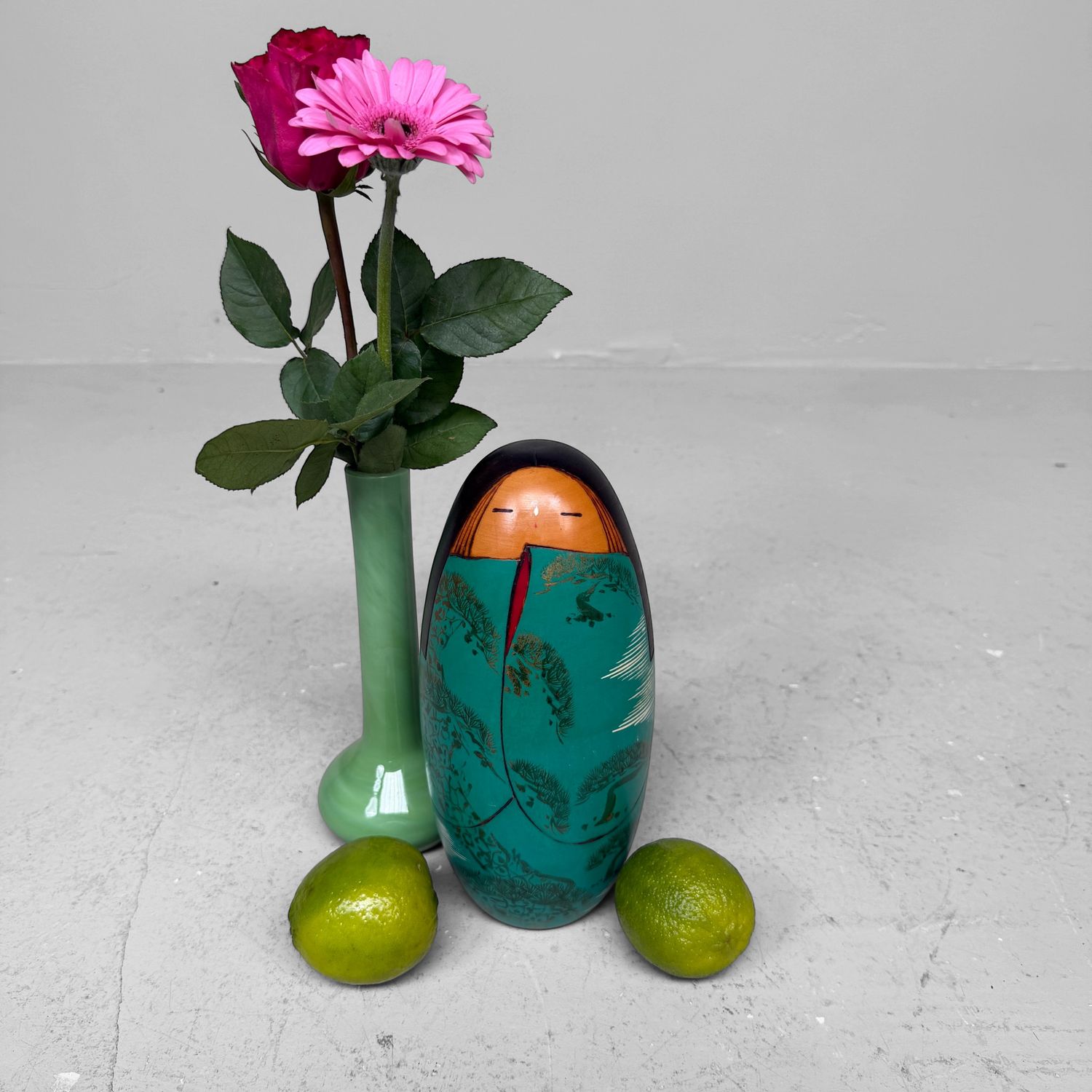 Vintage Japanese Sōsaku Kokeshi by Miyama Keiji, ca. 1960s–1970s