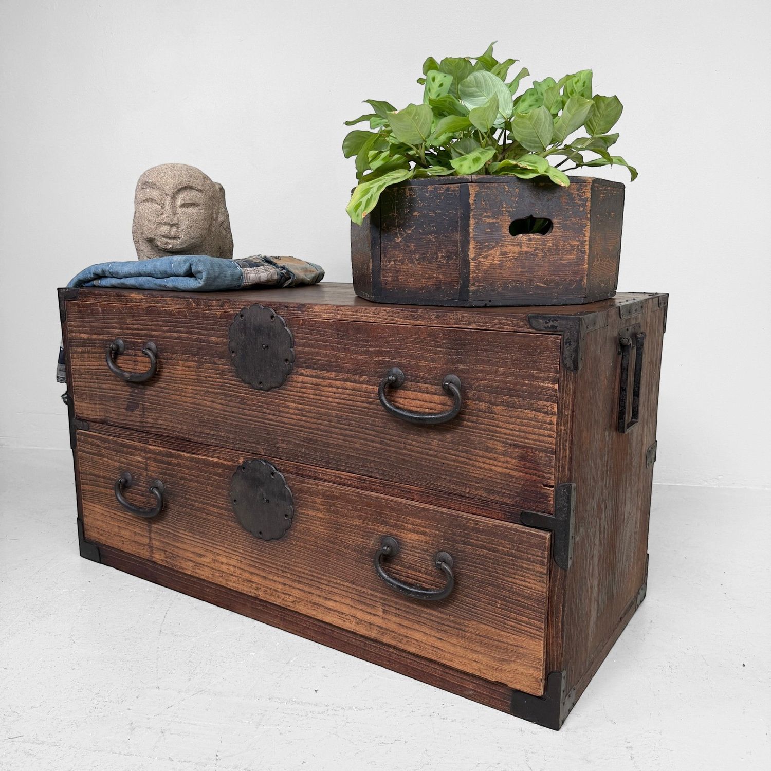 Japanese Low Tansu / Chest of Drawers, Shōwa Period, 1910s