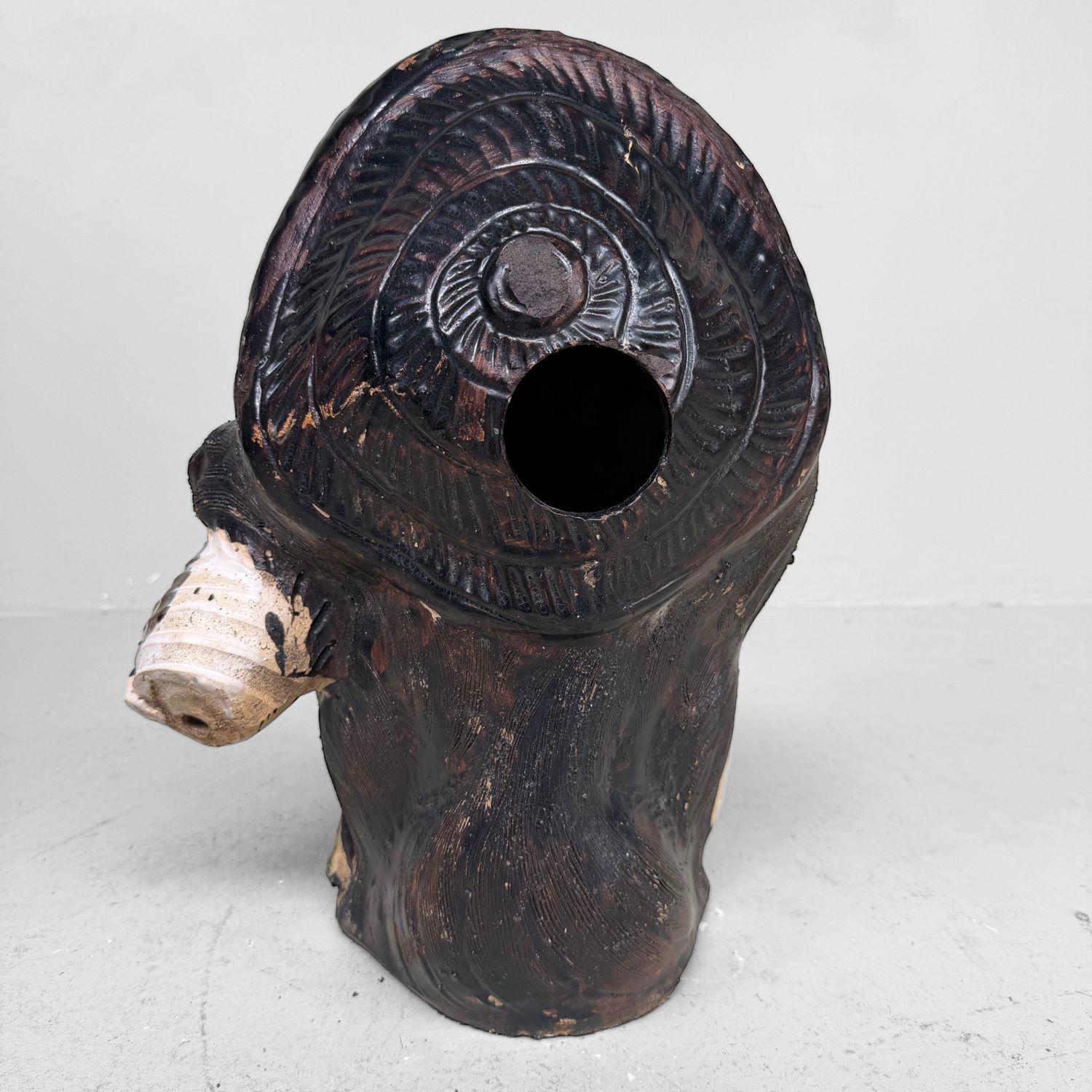 Groot Decoratief Tanuki Beeld, Shigaraki, Shōwa-periode, Japan
