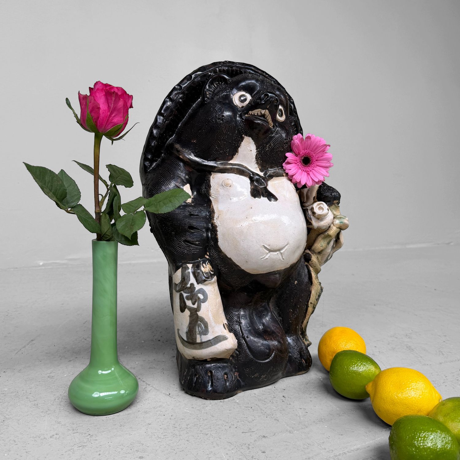 Groot Decoratief Tanuki Beeld, Shigaraki, Shōwa-periode, Japan