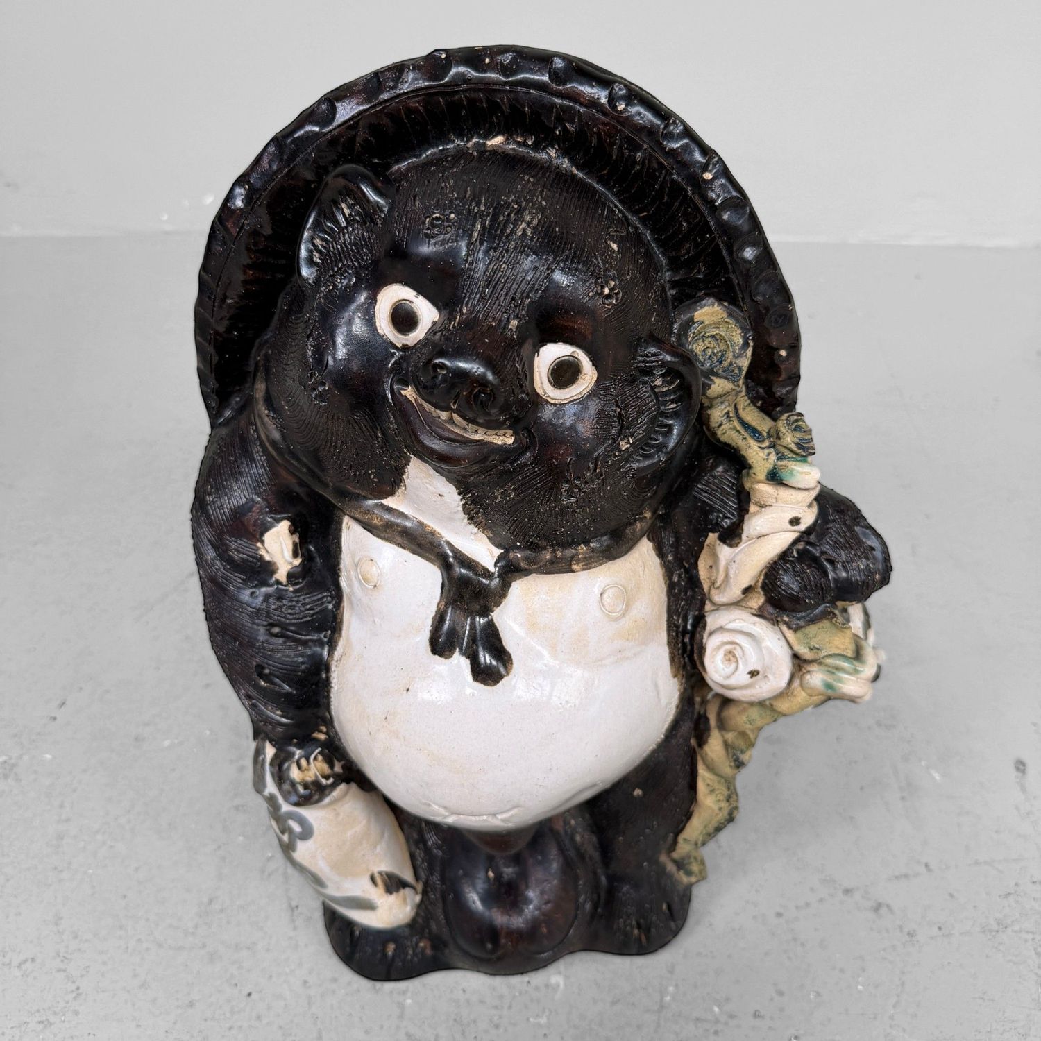 Groot Decoratief Tanuki Beeld, Shigaraki, Shōwa-periode, Japan
