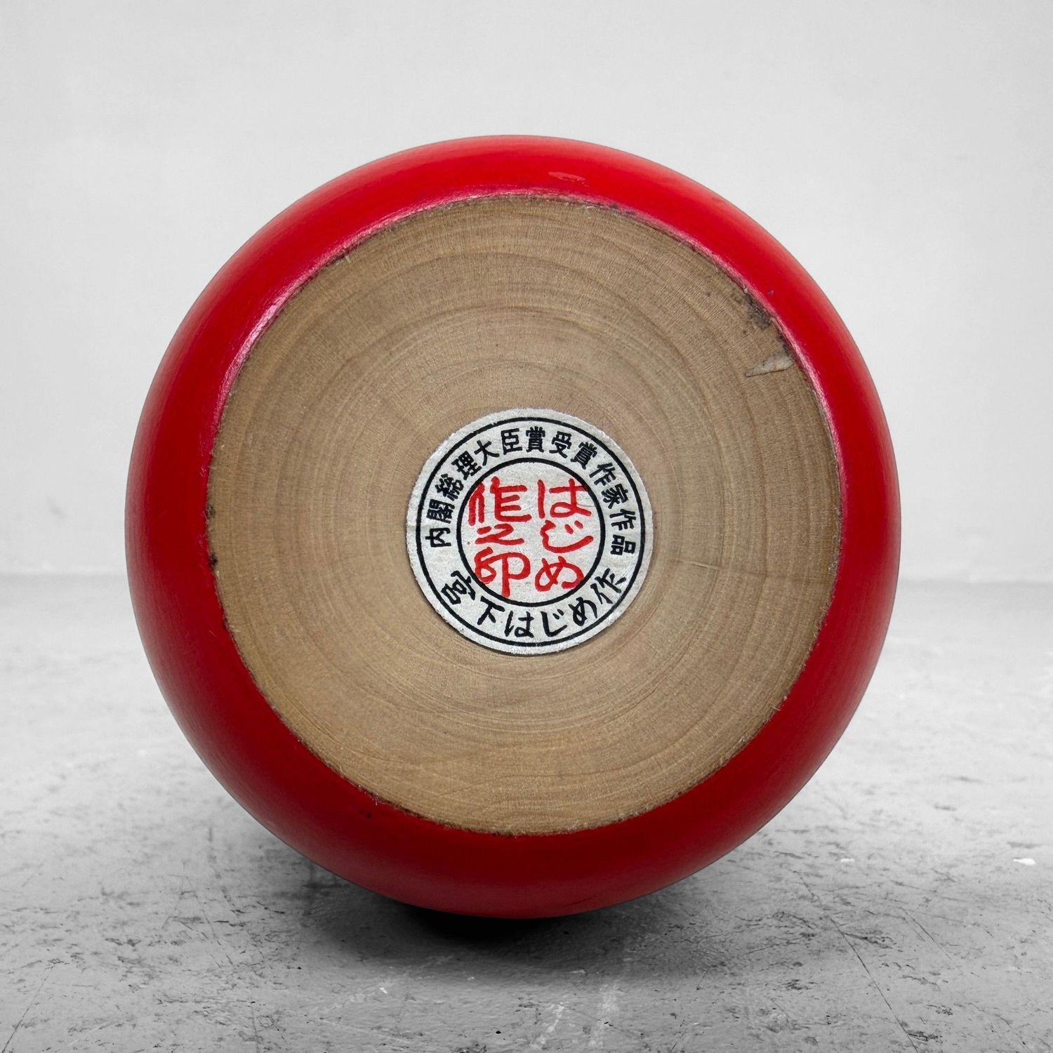Vintage Daruma Kokeshi by Miyashita Hajime, 1980s, Japan