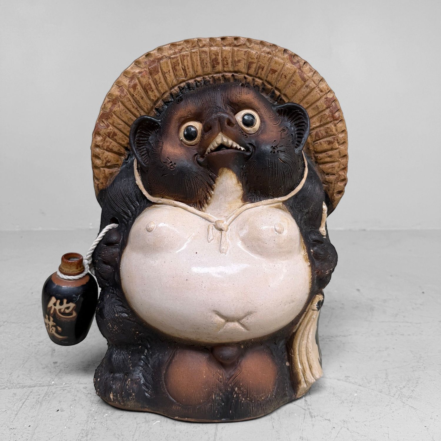 Large Decorative Tanuki, Shigaraki Earthenware, 1980s, Japan