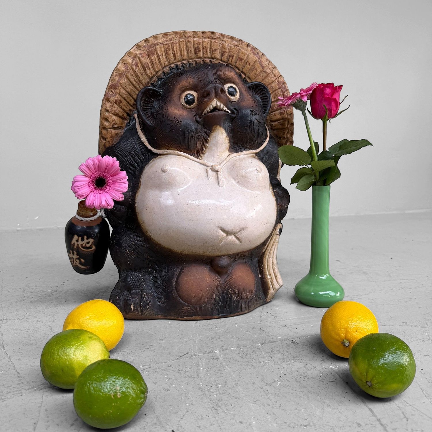 Large Decorative Tanuki, Shigaraki Earthenware, 1980s, Japan