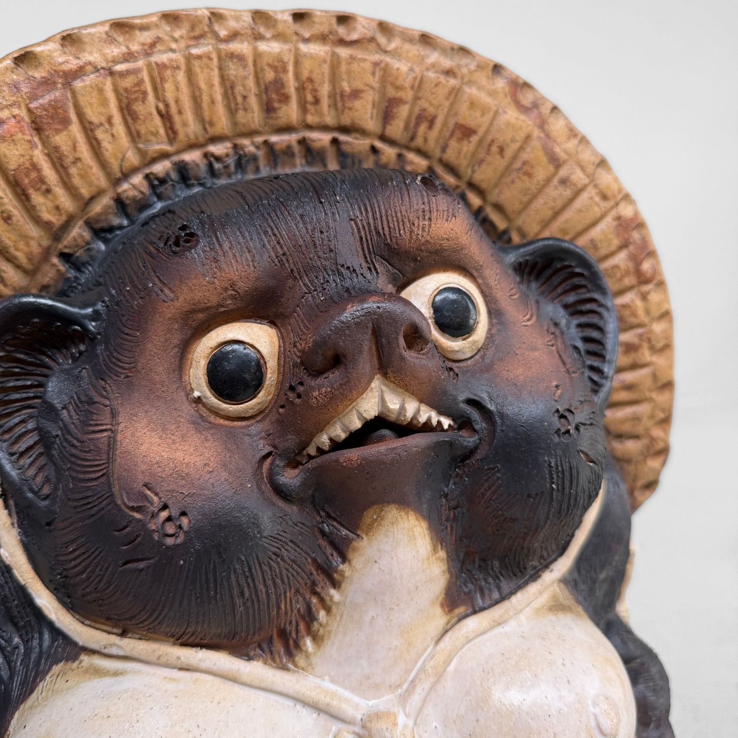 Large Decorative Tanuki, Shigaraki Earthenware, 1980s, Japan