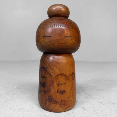 Vintage Sōsaku Kokeshi ‘Camellia Girl’ by Kazuo Takamizawa, 1970s, Japan