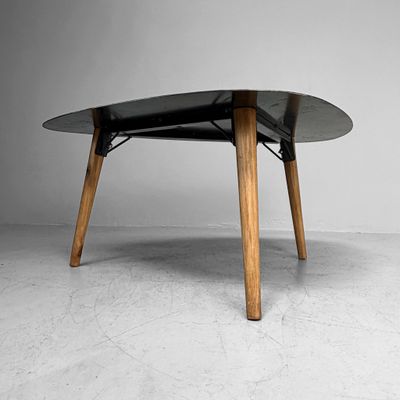 Vintage oude houten koffietafel