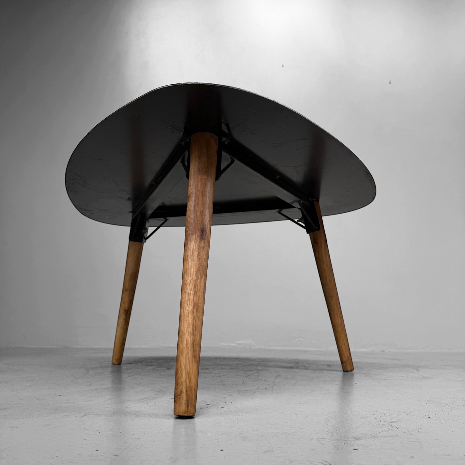 Vintage oude houten koffietafel