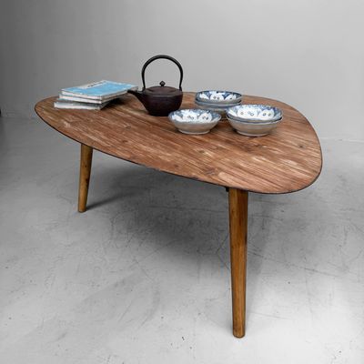 Vintage oude houten koffietafel
