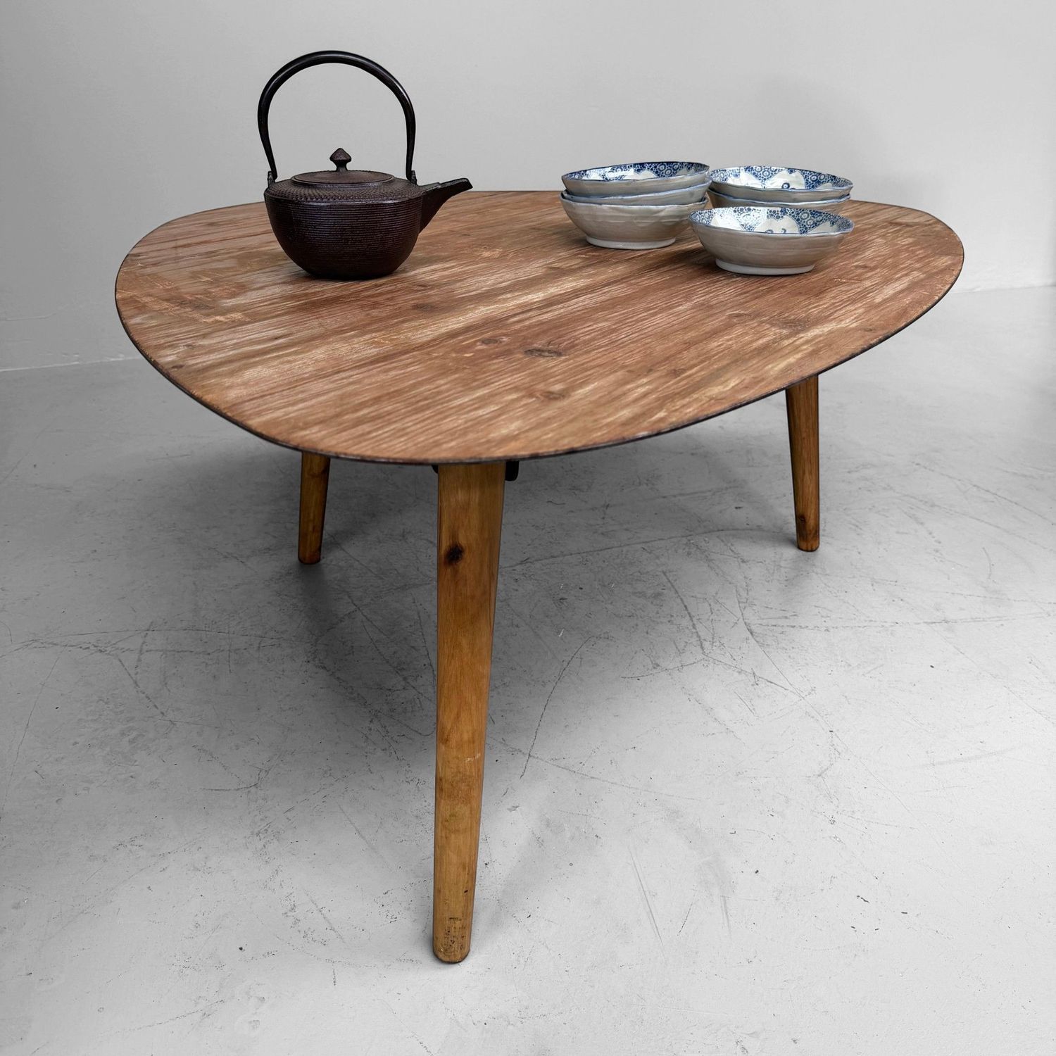 Vintage oude houten koffietafel