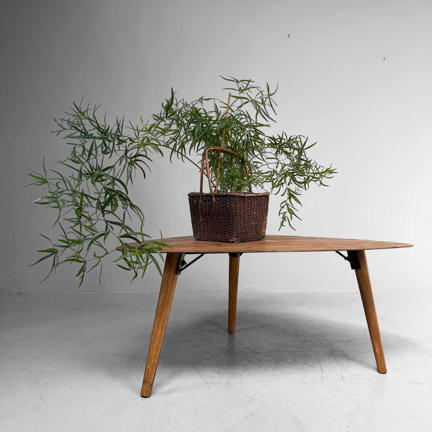 Vintage oude houten koffietafel