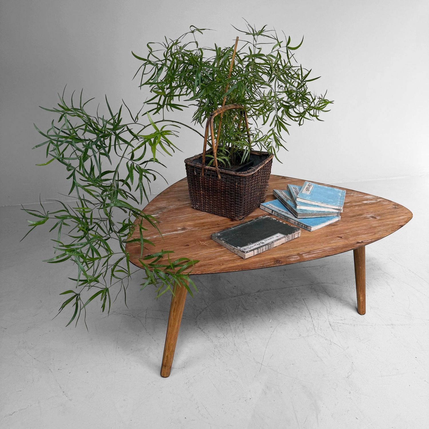 Vintage oude houten koffietafel