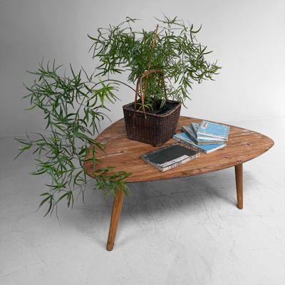 Vintage oude houten koffietafel