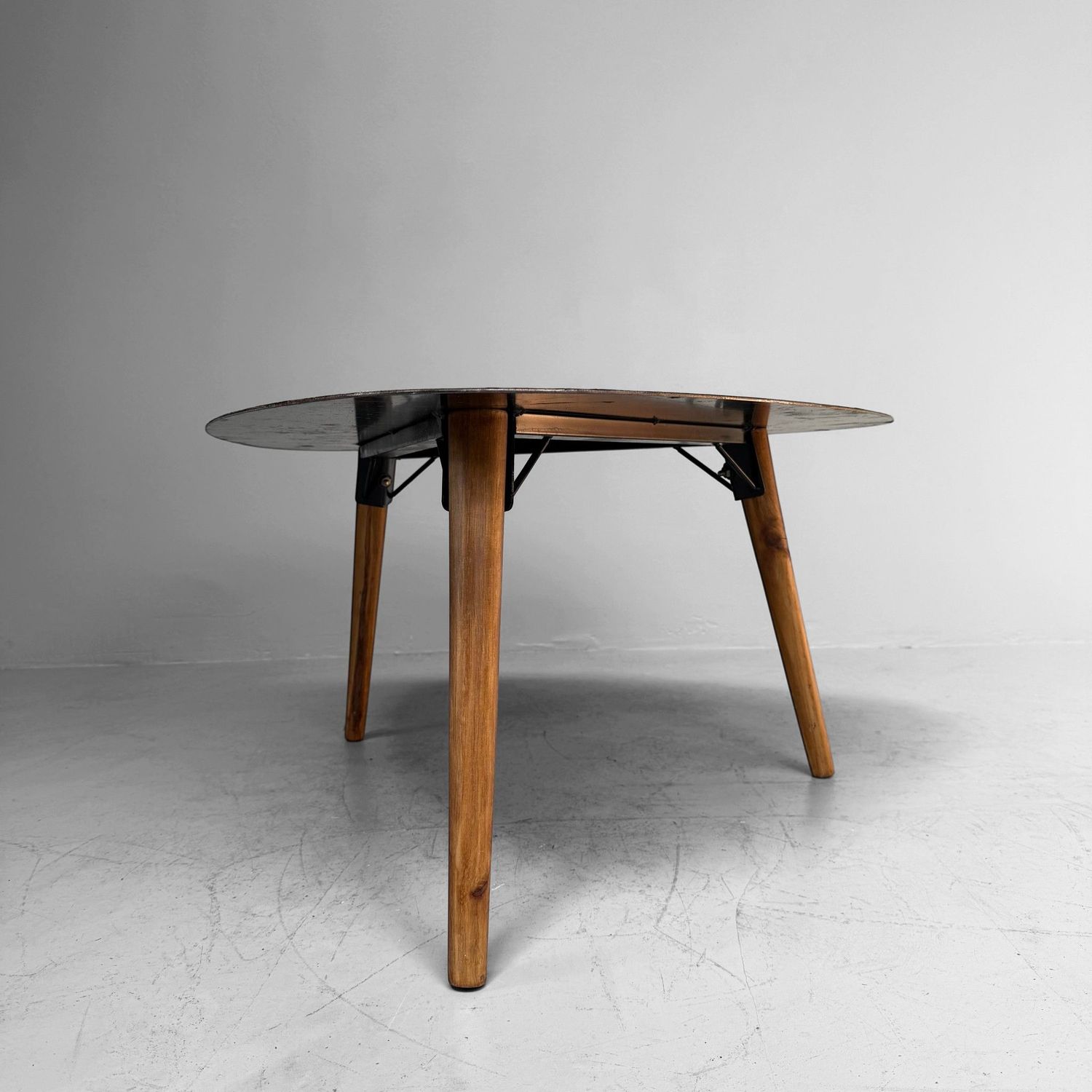 Vintage oude houten koffietafel