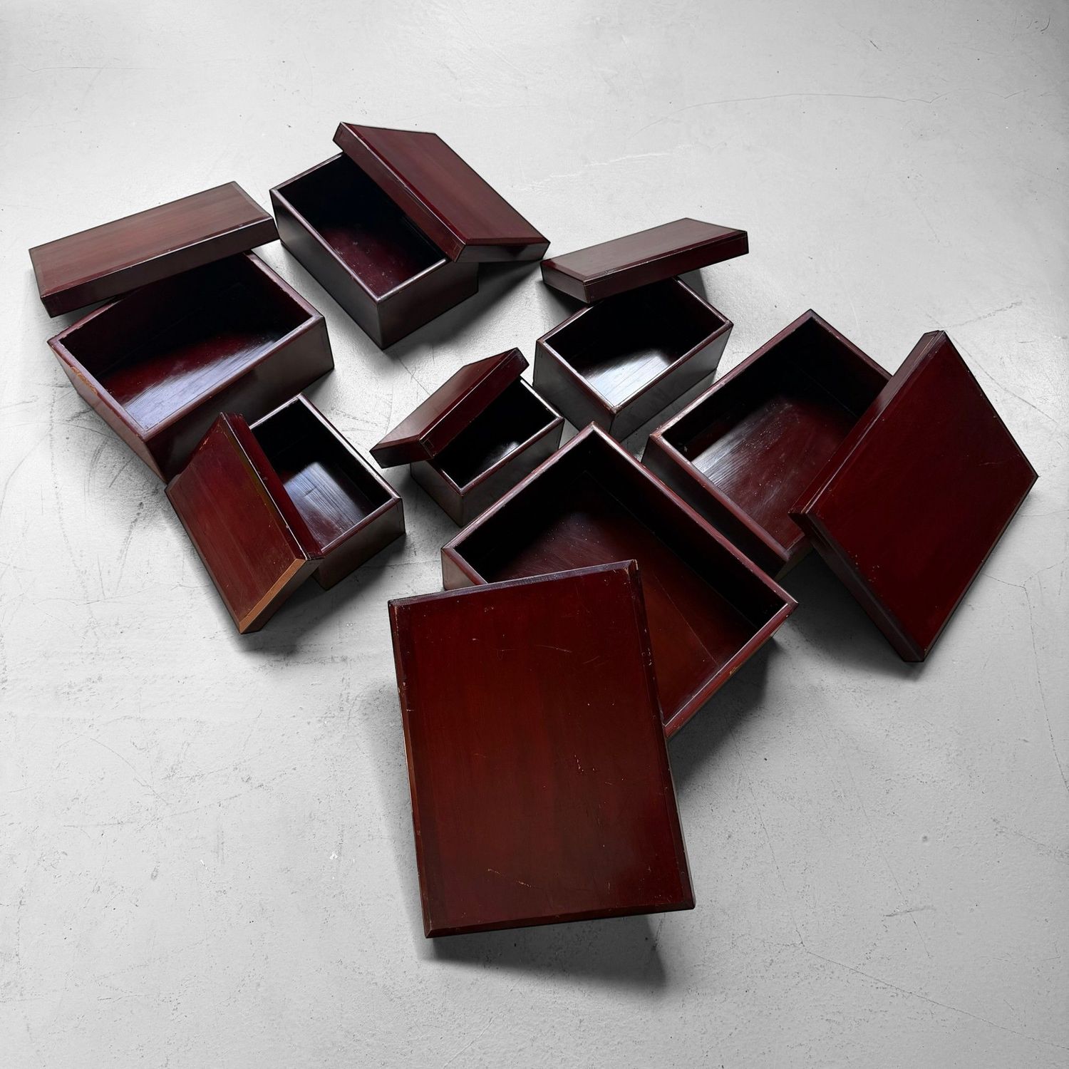 Set van 7 Japanse Kiridame Nestdozen, 1920s