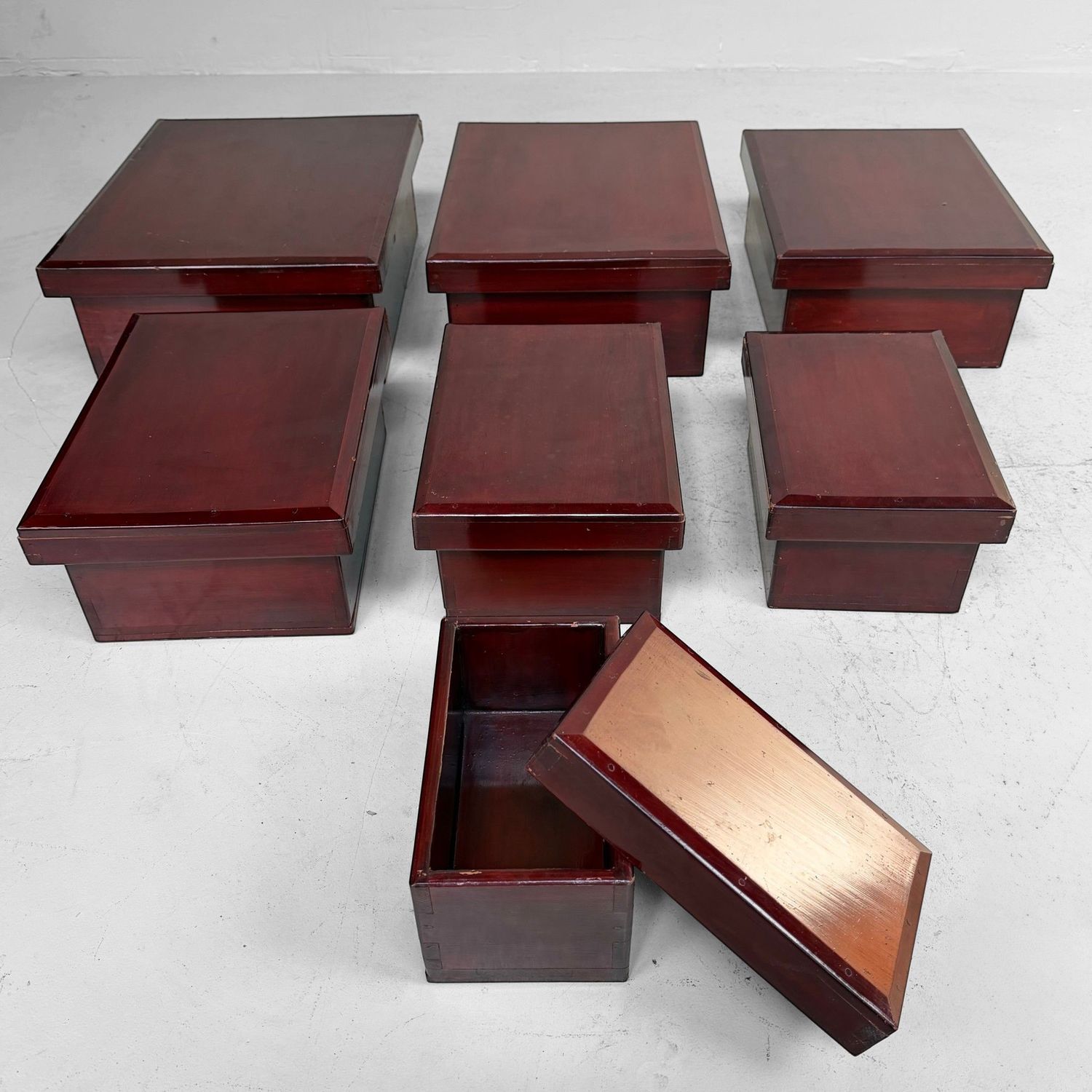 Set van 7 Japanse Kiridame Nestdozen, 1920s