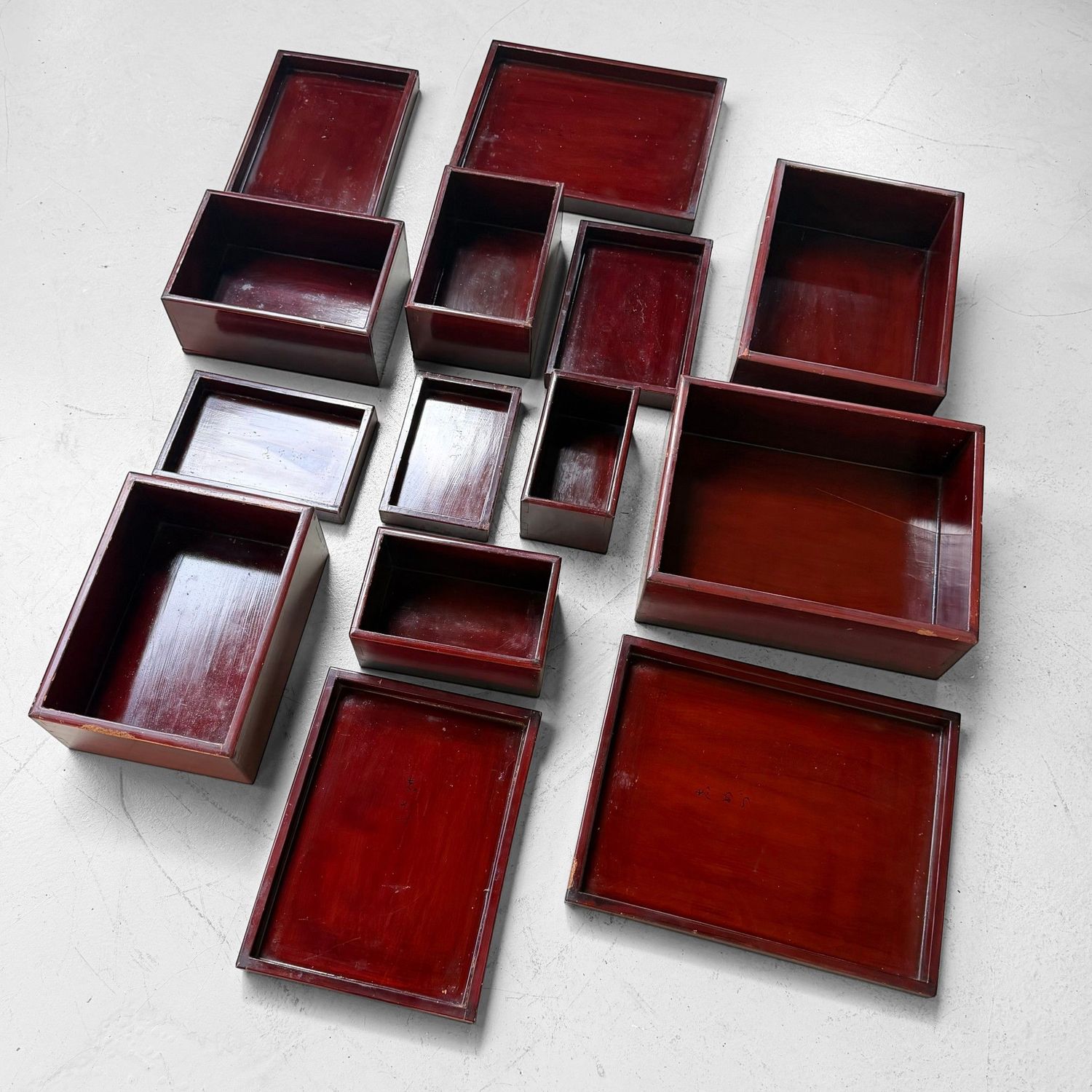 Set van 7 Japanse Kiridame Nestdozen, 1920s