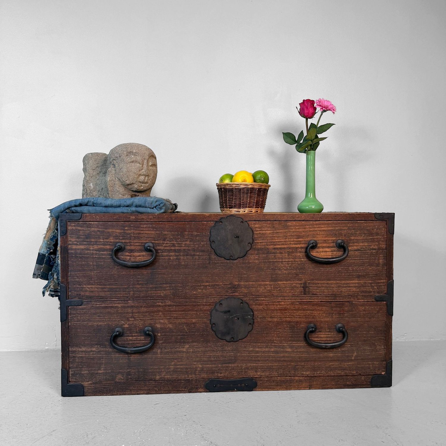 Antique Japanese Tansu Chest, Storage Cabinet, 1910s