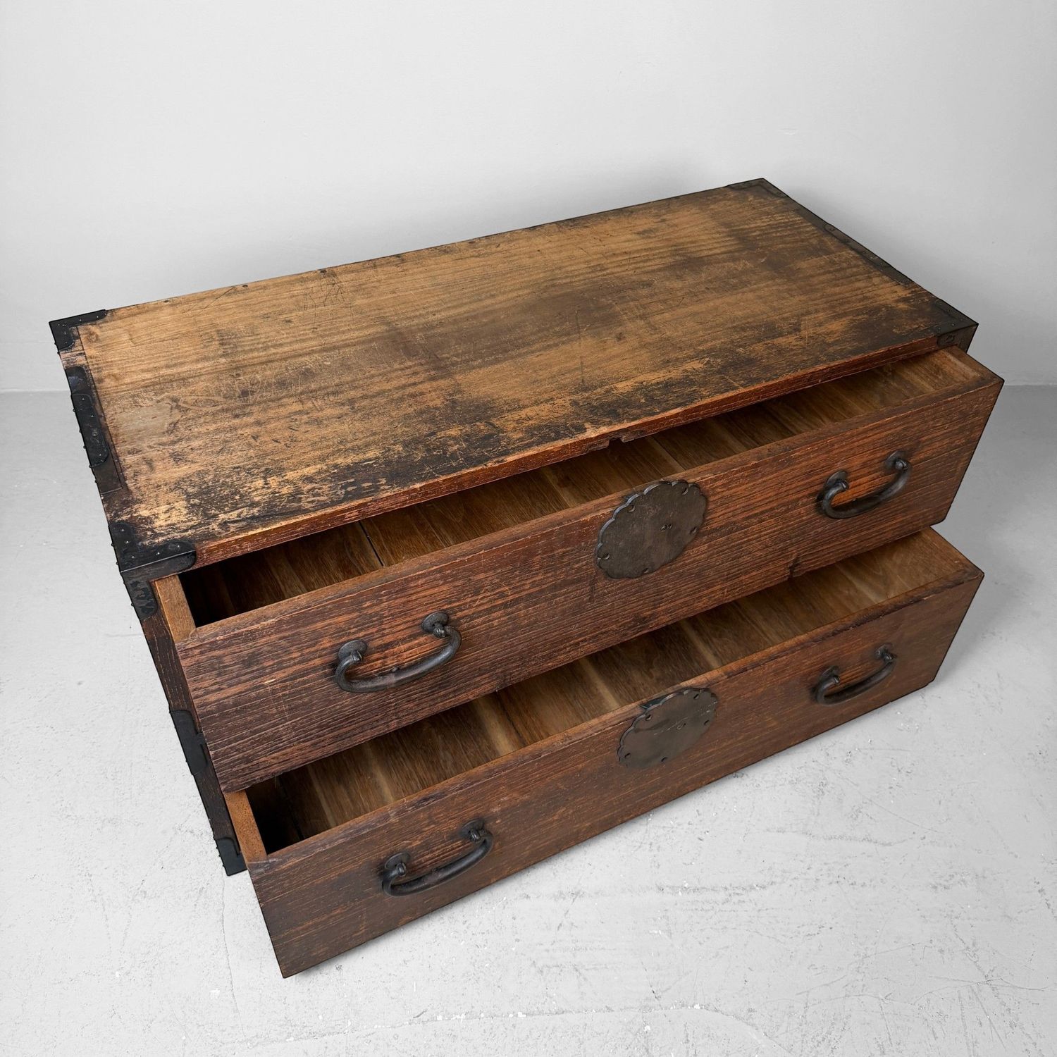 Antique Japanese Tansu Chest, Storage Cabinet, 1910s