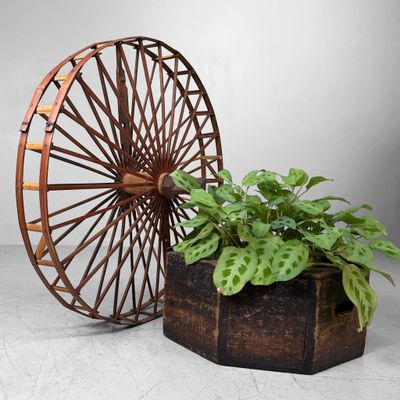 Decorative Japanese Ito-guruma Spinning Wheel, 1910–1920