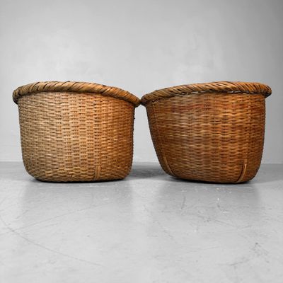 Set van 2 Japanse Traditionele Bamboe Manden, 1950–1960s