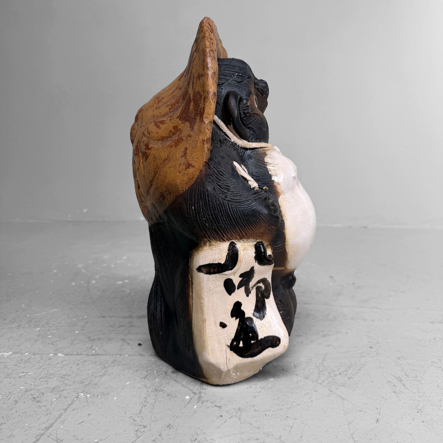 Japanese Tanuki Statue, Shigaraki Ware – Shōwa Period, c. 1960