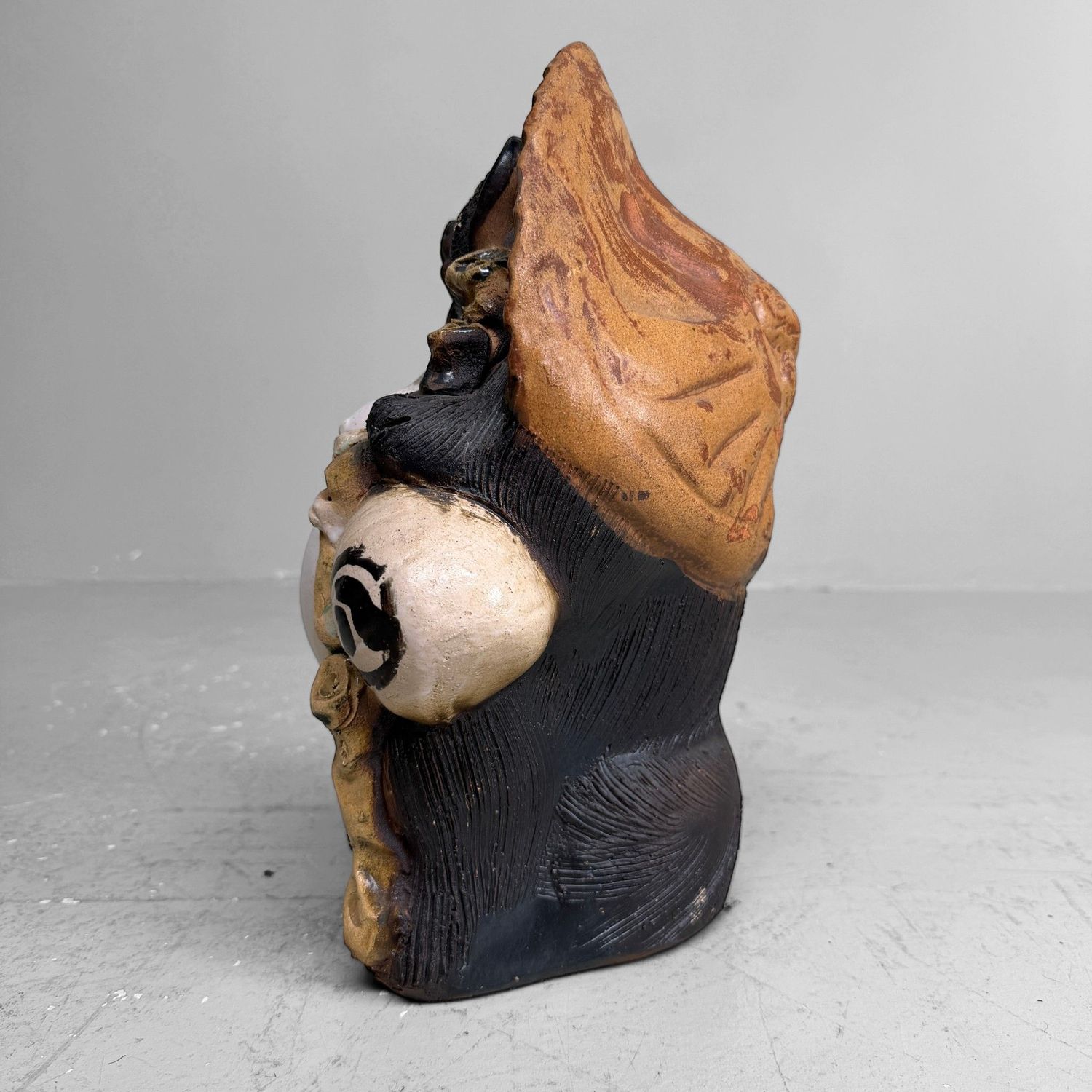 Japanese Tanuki Statue, Shigaraki Ware – Shōwa Period, c. 1960