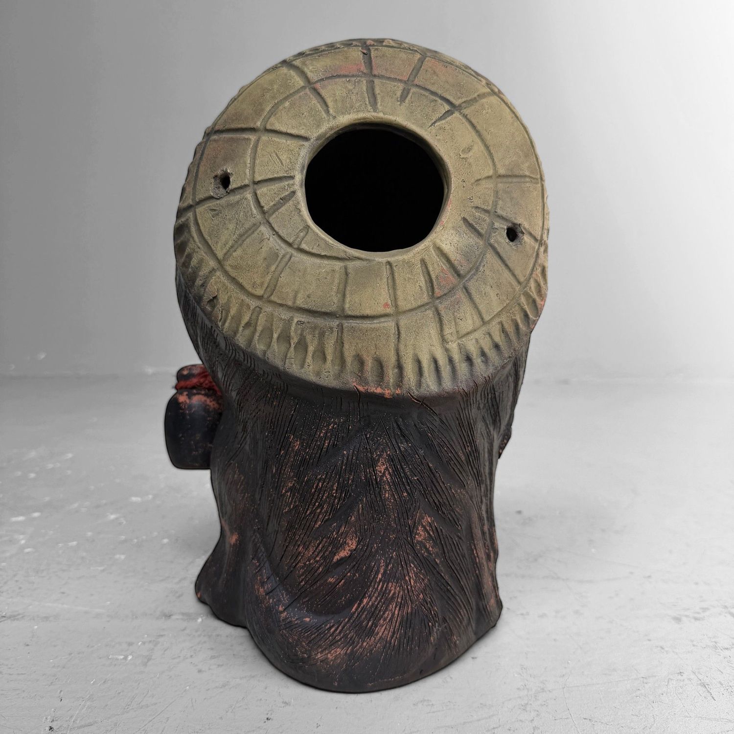 Japanese Tanuki Statue, Shigaraki Ware, 1960s