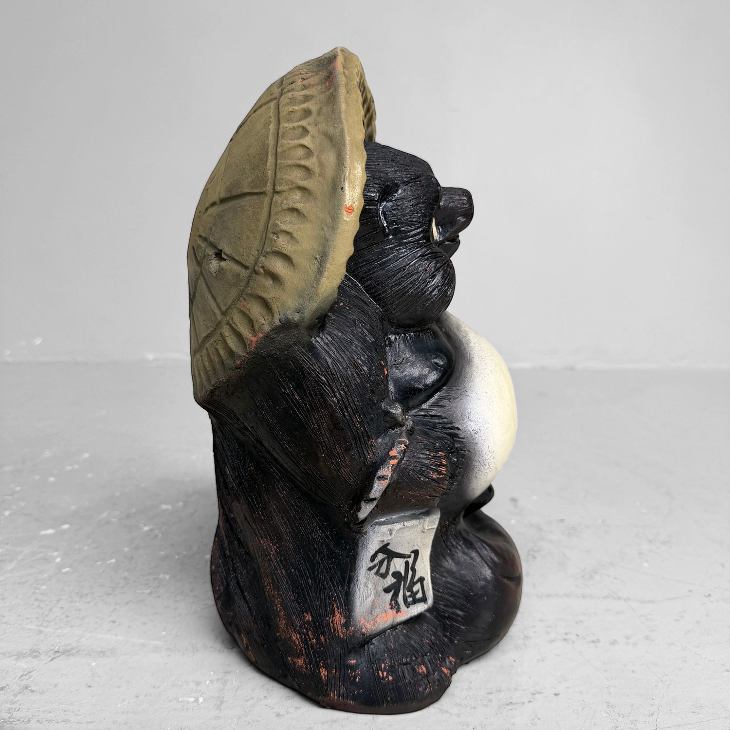 Japanese Tanuki Statue, Shigaraki Ware, 1960s