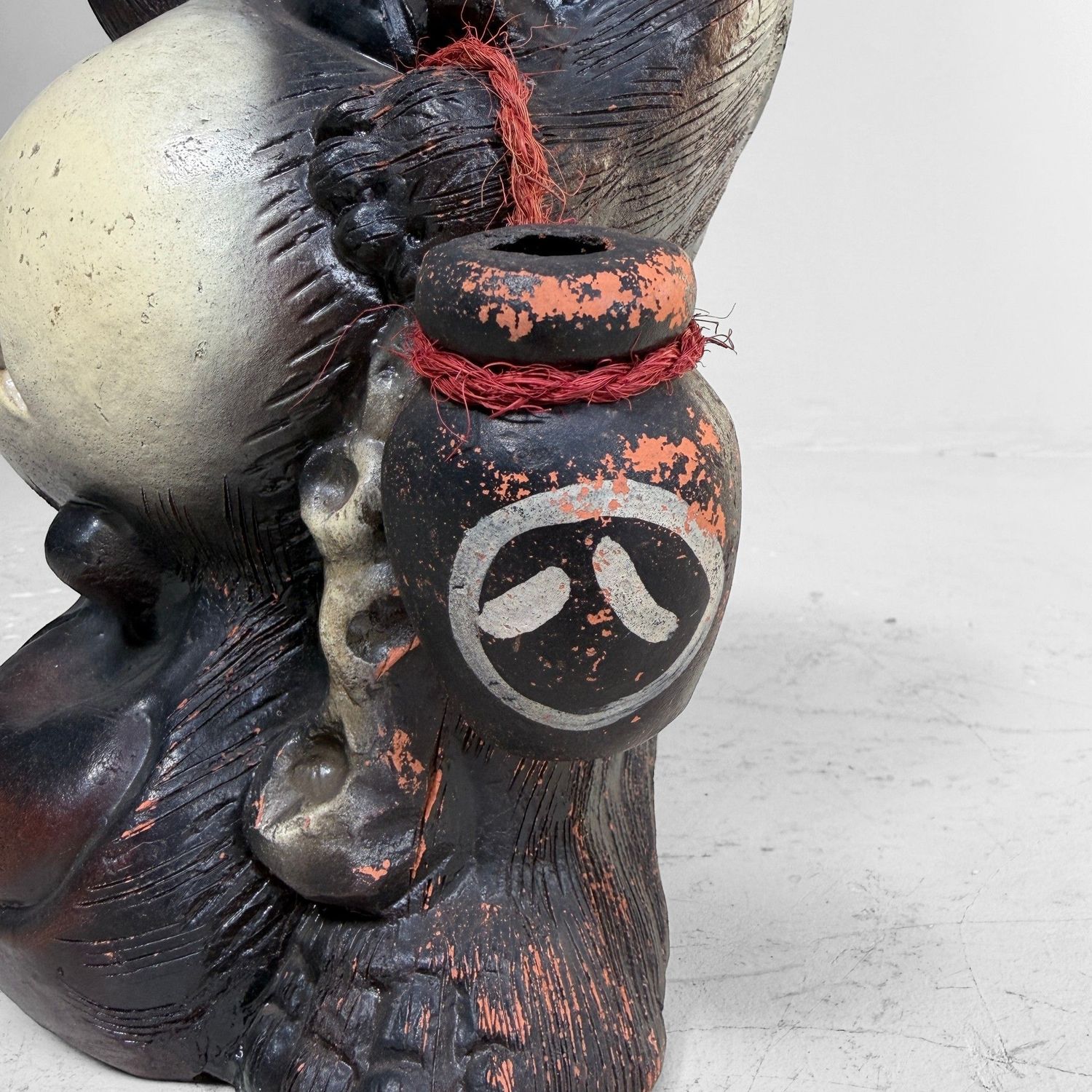 Japanese Tanuki Statue, Shigaraki Ware, 1960s
