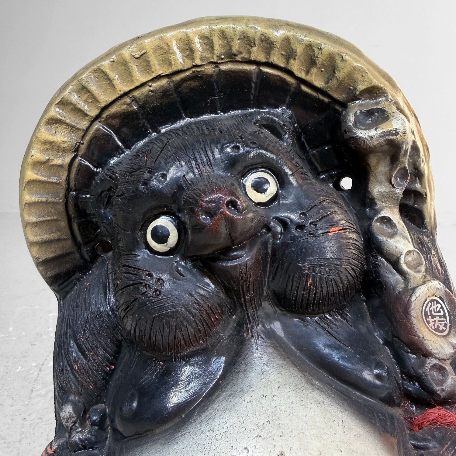Japanese Tanuki Statue, Shigaraki Ware, 1960s