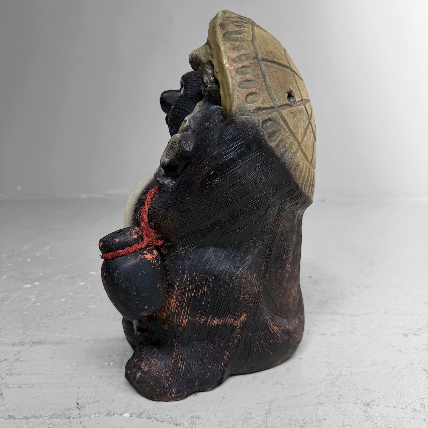 Japanese Tanuki Statue, Shigaraki Ware, 1960s