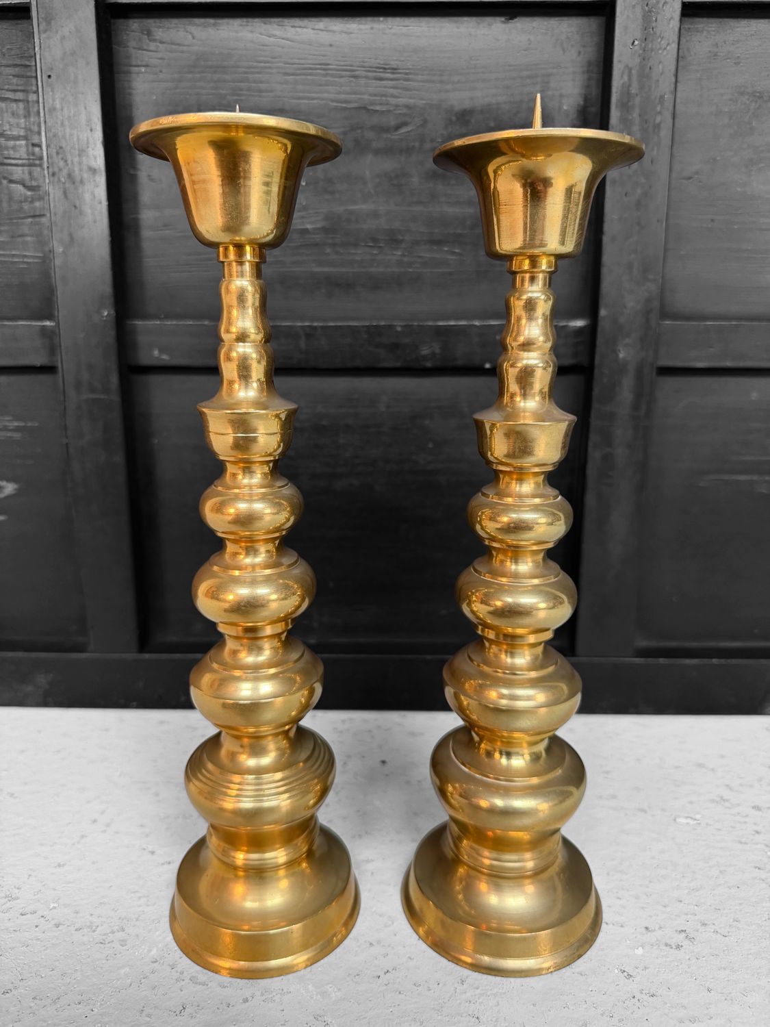 Set van 2 Japanse Shinto Altaarkandelaars, 1950