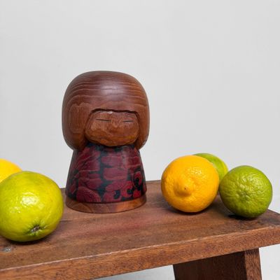 Japanese Kokeshi by Issetsu Kuribayashi – Shōwa Period, c. 1970