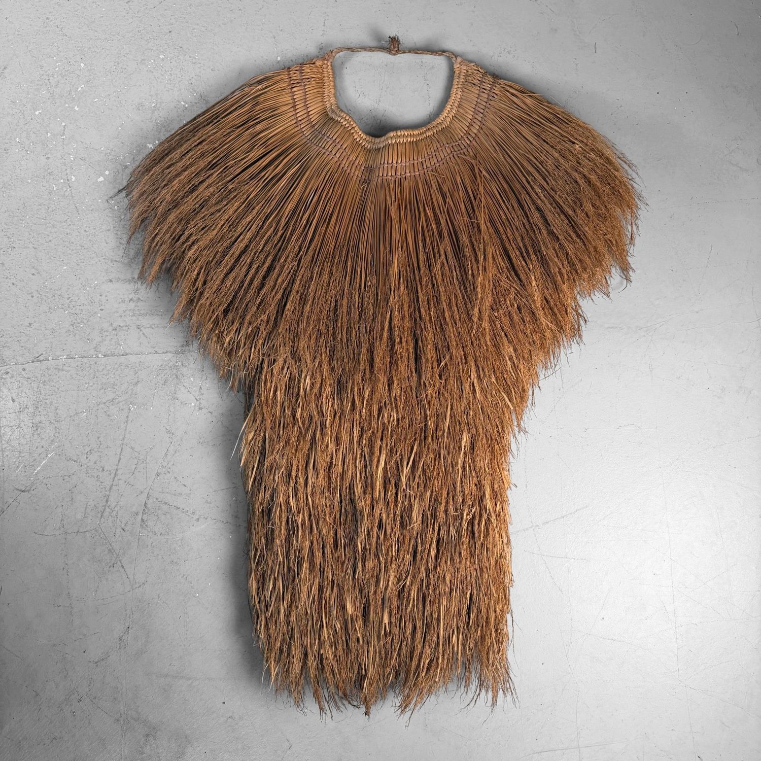 Antieke Japanse Mino Regenmantel van Rijststro, ca. 1940–1950