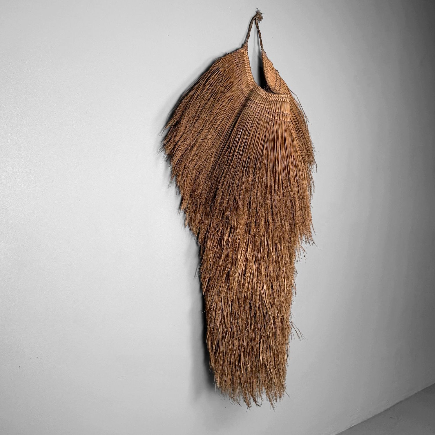 Antieke Japanse Mino Regenmantel van Rijststro, ca. 1940–1950