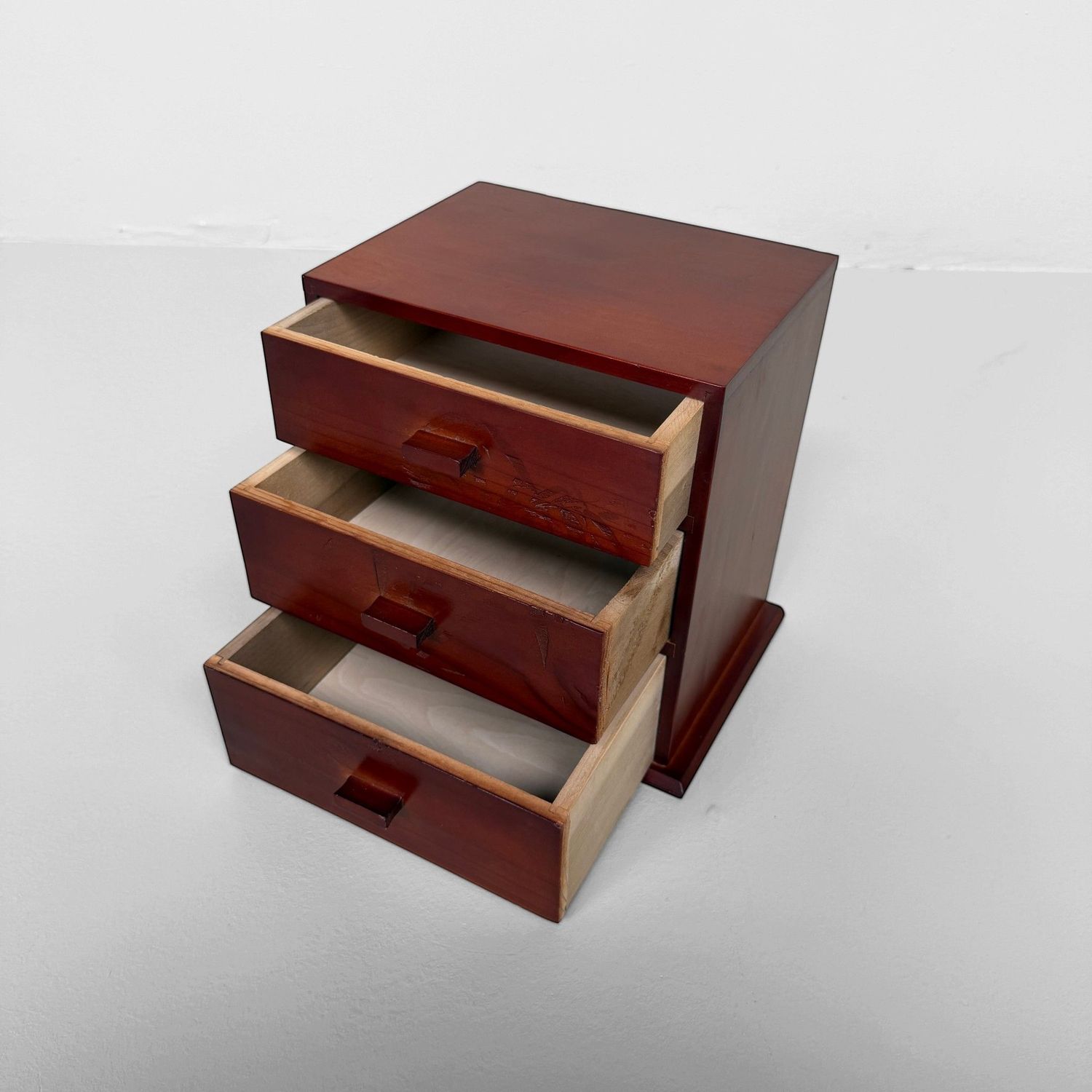 Japanese Wooden Three-Drawer Chest, 1970s