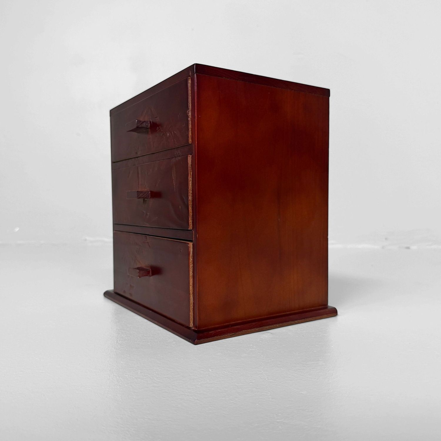 Japanese Wooden Three-Drawer Chest, 1970s