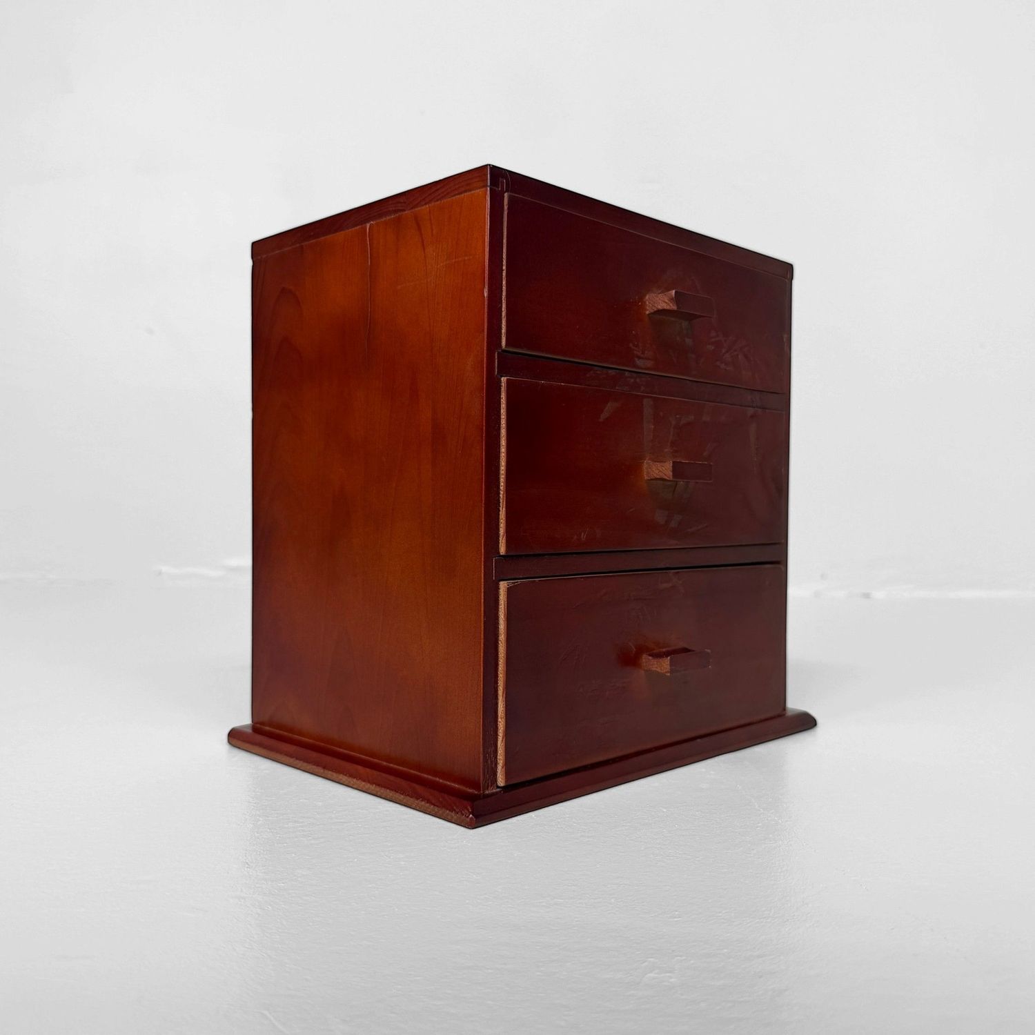 Japanese Wooden Three-Drawer Chest, 1970s