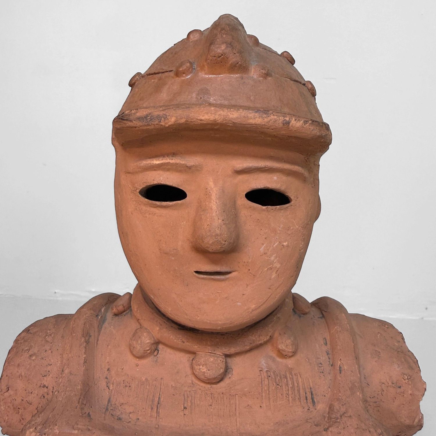 Japanese Terracotta Haniwa Warrior in Tankō Armour, circa 1950