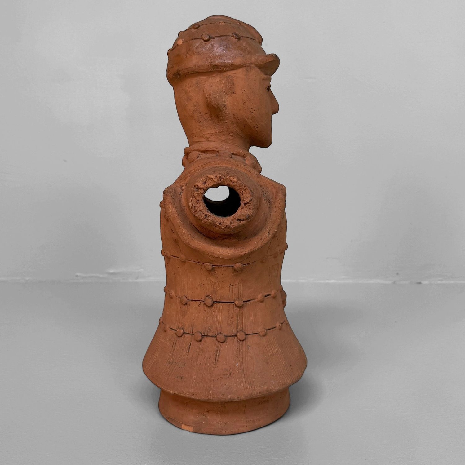 Japanese Terracotta Haniwa Warrior in Tankō Armour, circa 1950