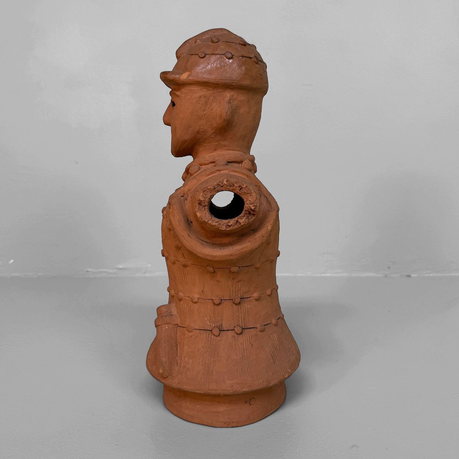 Japanese Terracotta Haniwa Warrior in Tankō Armour, circa 1950