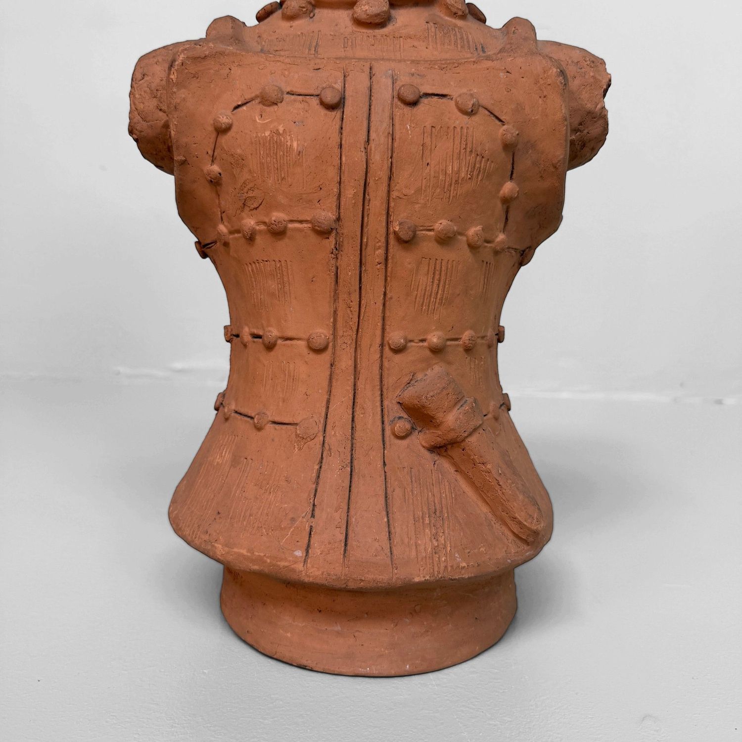Japanese Terracotta Haniwa Warrior in Tankō Armour, circa 1950