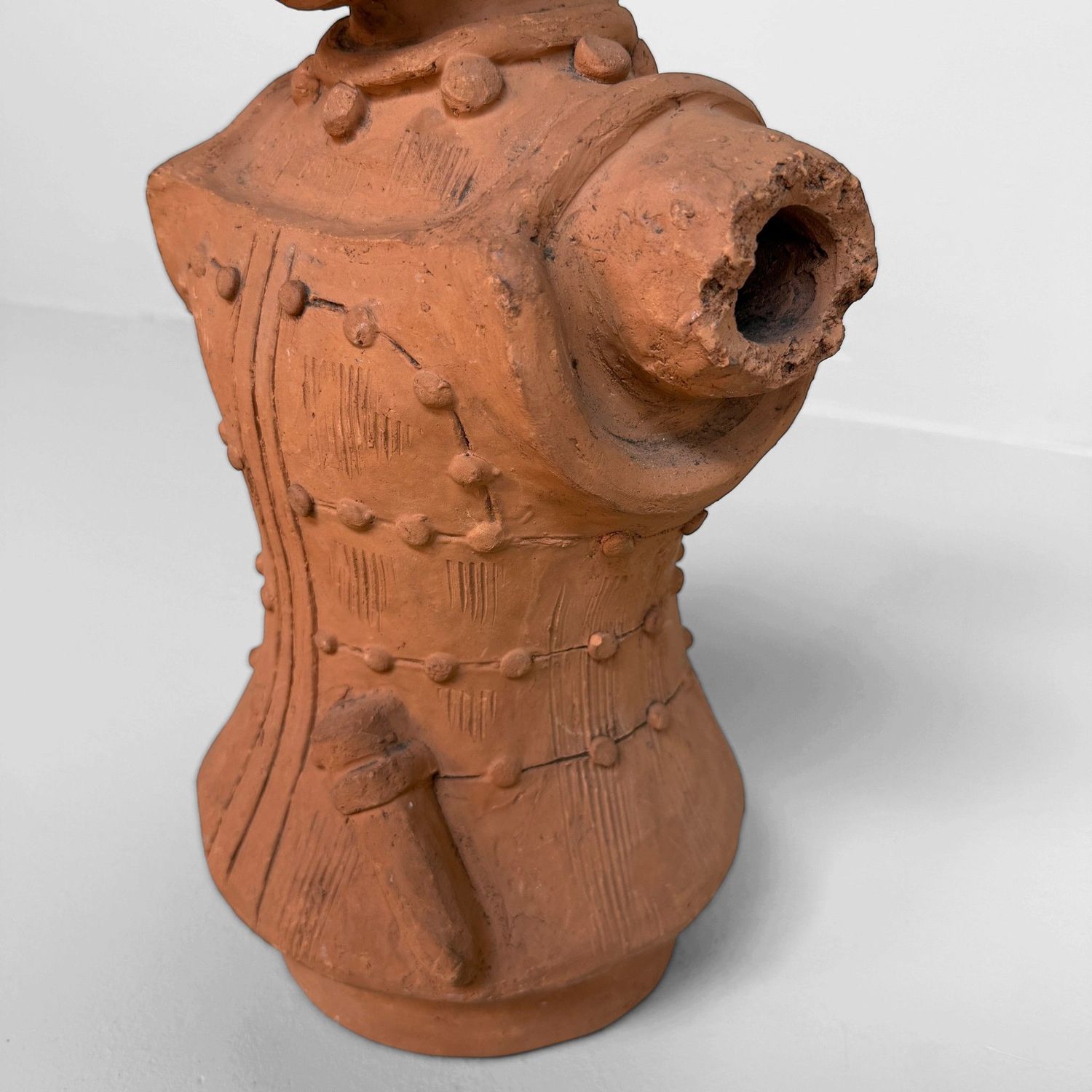 Japanese Terracotta Haniwa Warrior in Tankō Armour, circa 1950