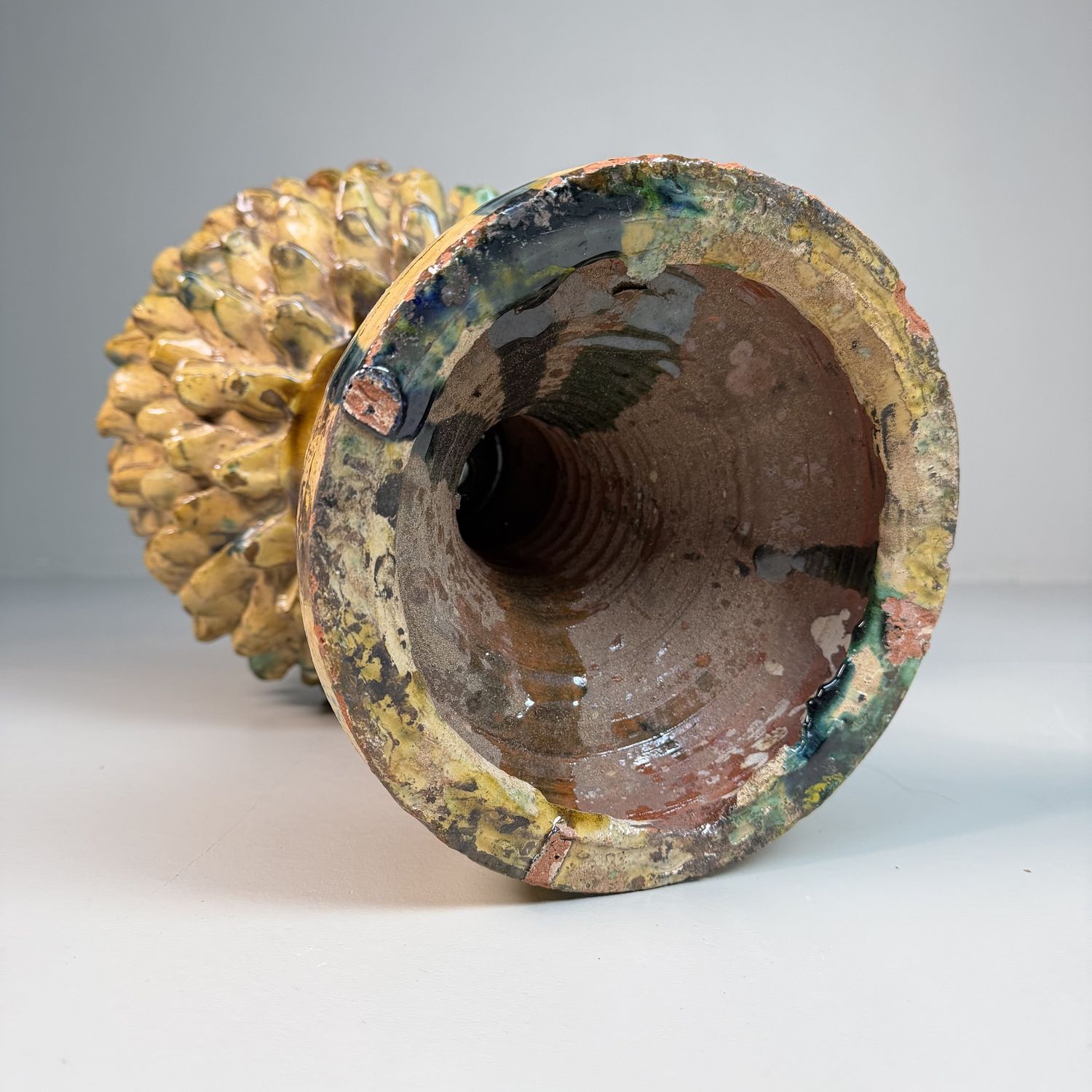 Ceramic Plant Stand by Rocco Condurso – 1970s-1980s, Italy