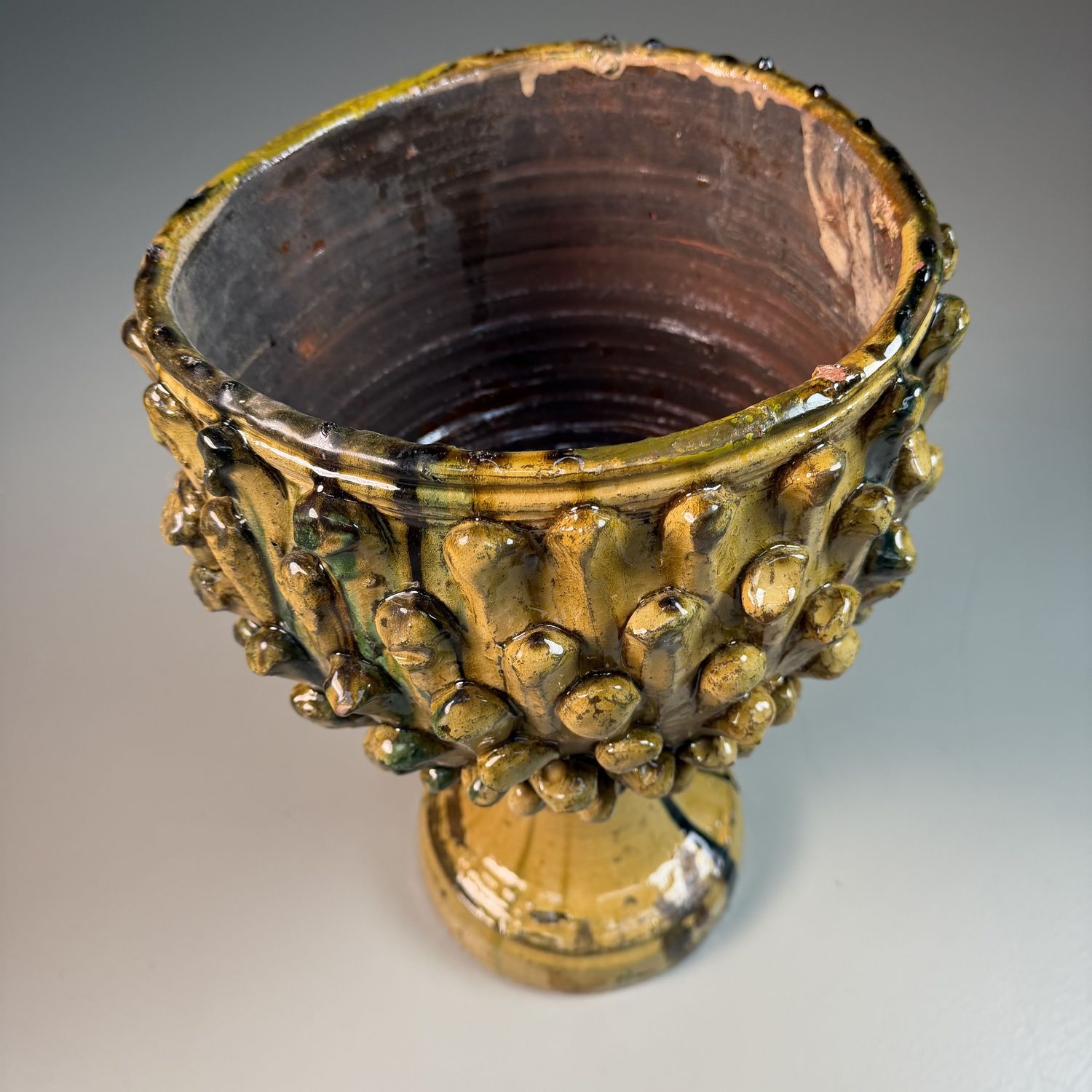 Ceramic Plant Stand by Rocco Condurso – 1970s-1980s, Italy