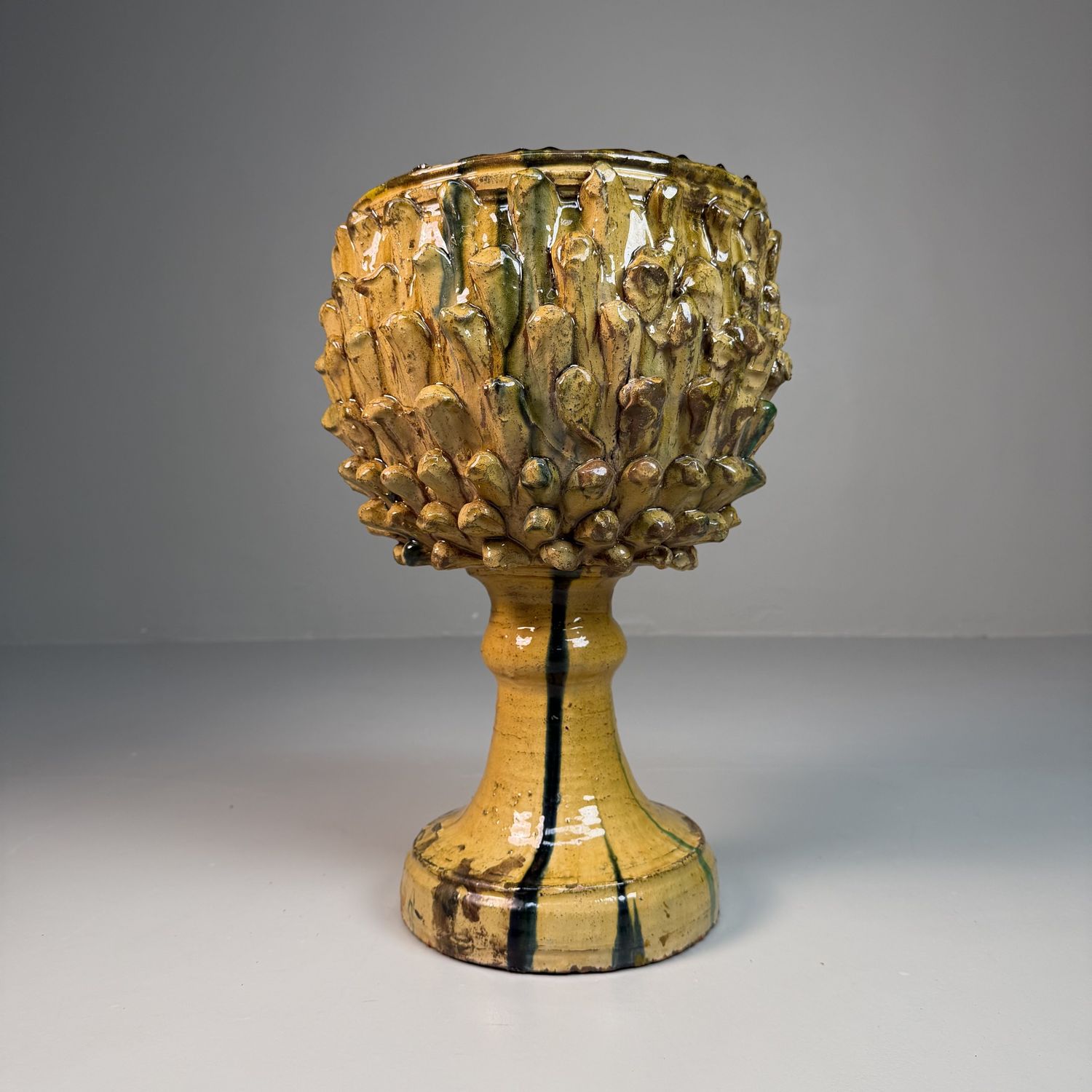 Ceramic Plant Stand by Rocco Condurso – 1970s-1980s, Italy